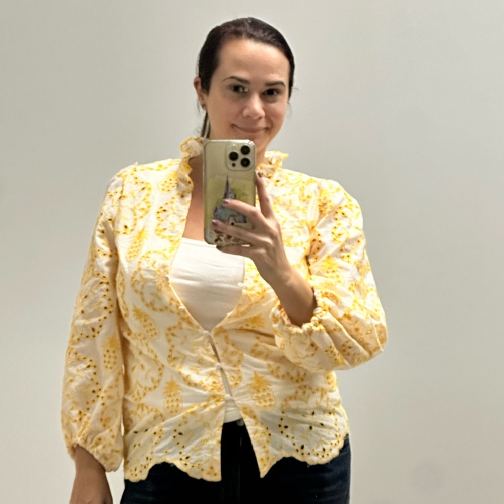 Yellow Floral Women's Top